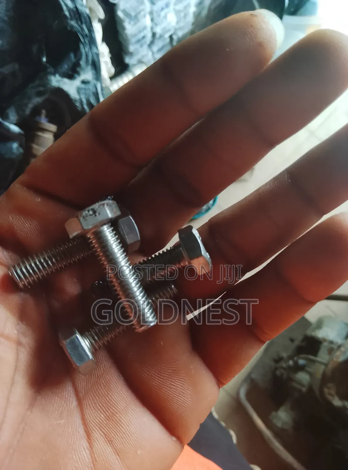 Silver Hexagonal-Head Bolts