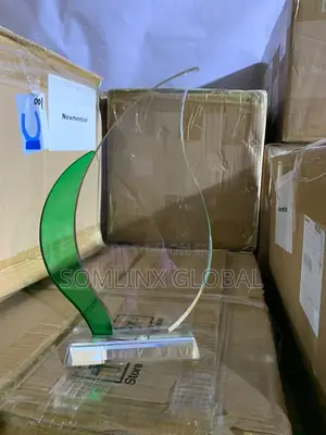 S-Shaped Glass Award Plaque