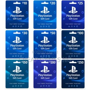 Playstation Gift Cards. $2 - $250