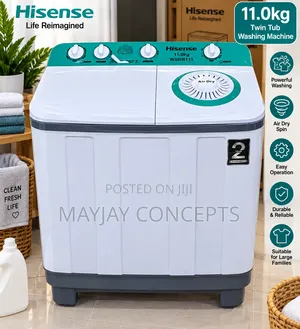 Hisense 11kg Twin Tub Washing Machine With Air Dry Spin