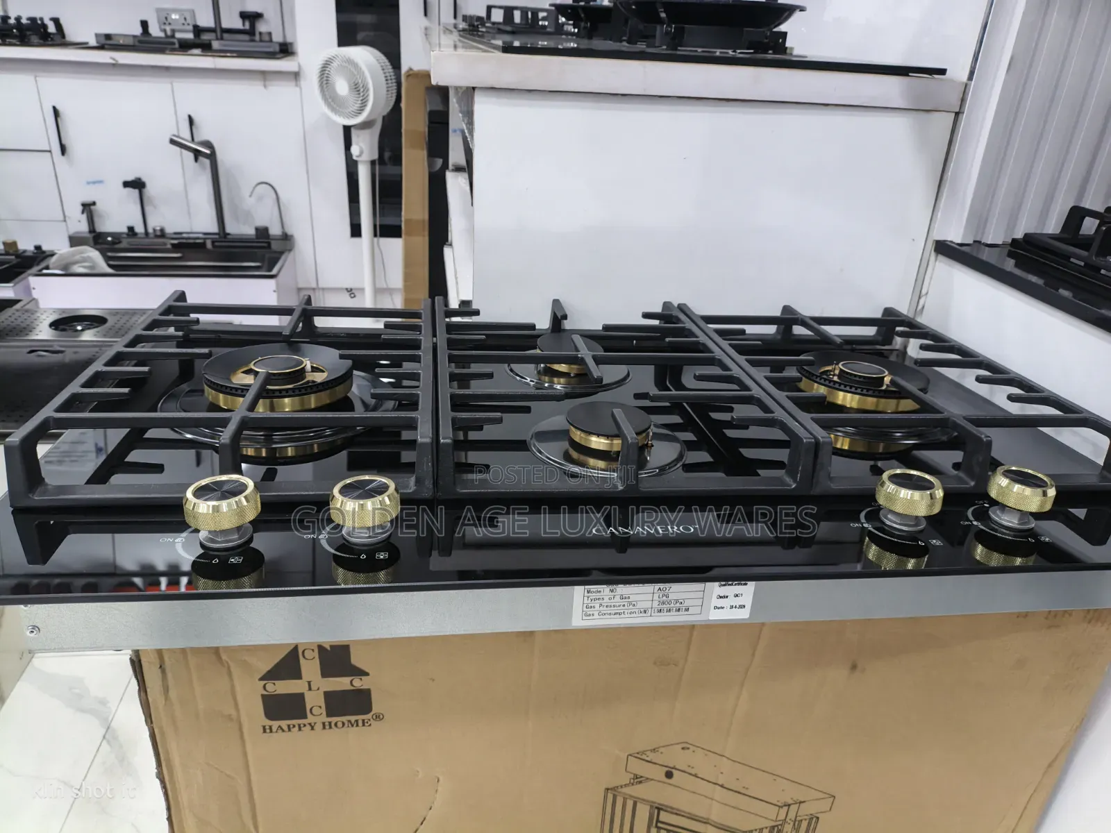 Canavaro Brass 4 Burner Italian Gas Hub