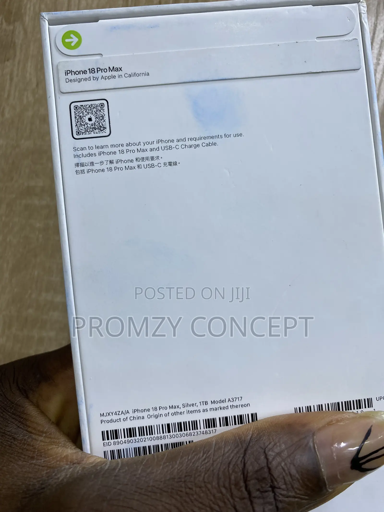 New Apple iPhone 18 Pro Max 1 TB Silver