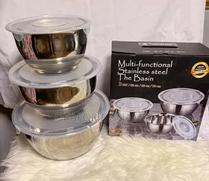 Quality Stainless Steel 3in1 Mixing Bowl With Lid