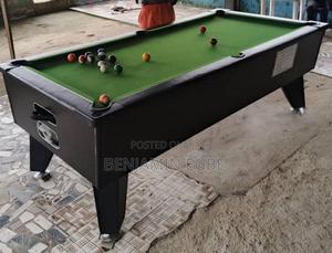 4ft by 7ft Marble Top Coin Operated Snooker Board With Two Cue Stick.