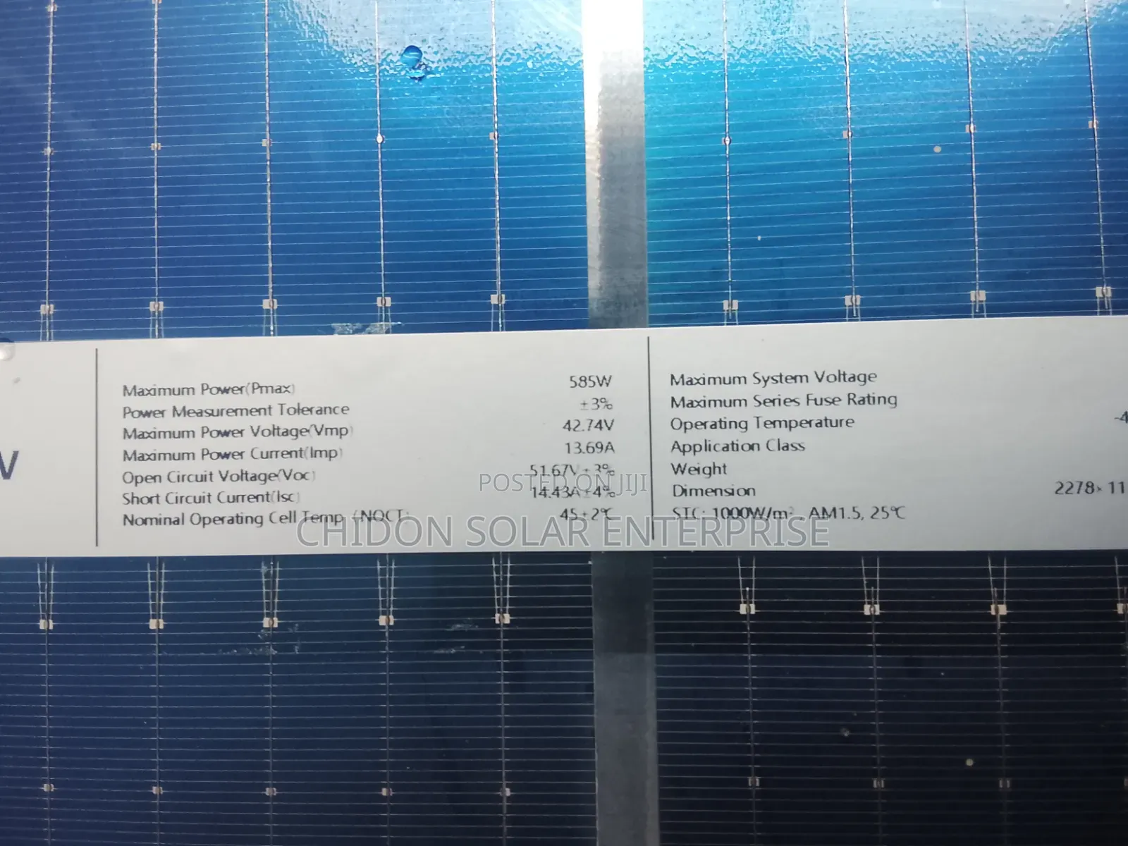 585W Bifacial Solar Panel