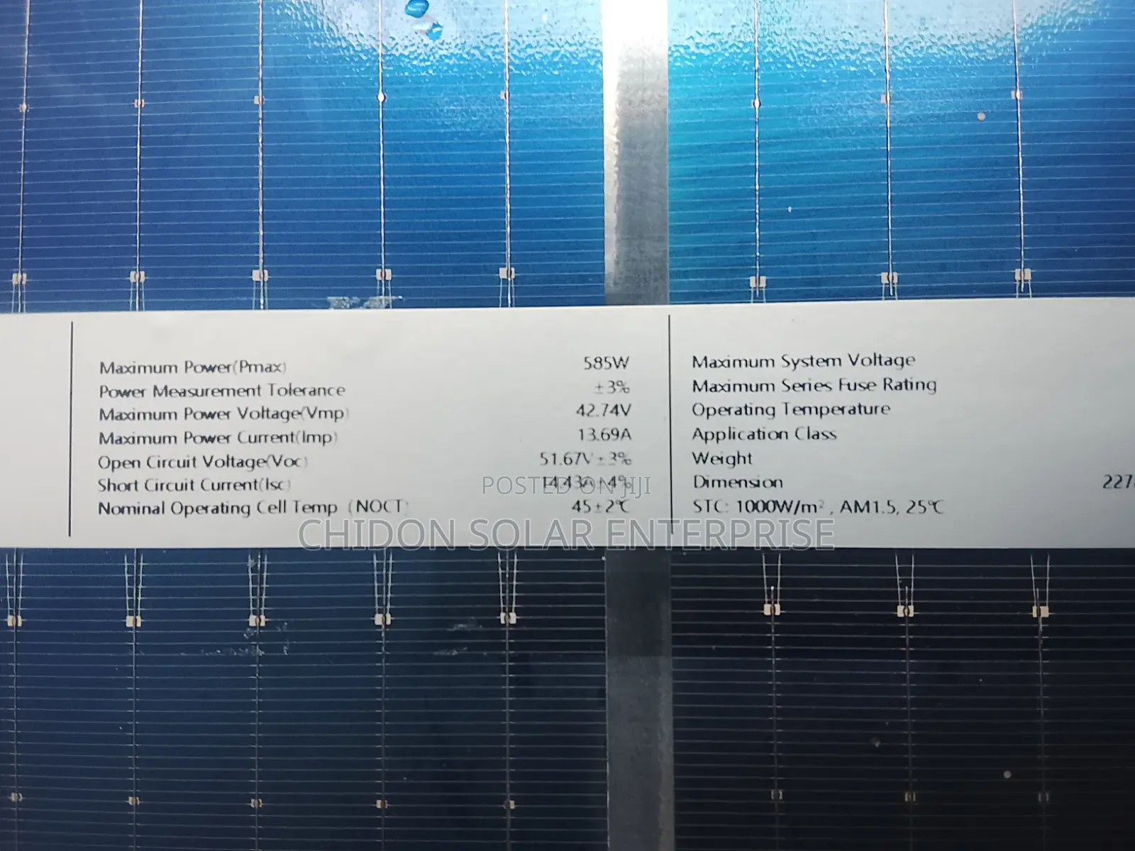 585W Bifacial Solar Panel