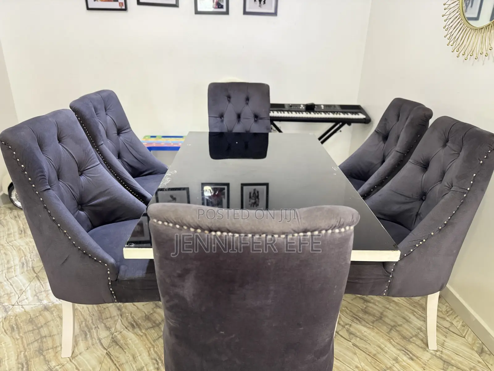 Luxury Velvet Sofa Set + Dining Table Chairs – Complete Set