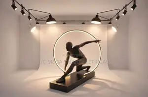 Humanoid Art Sculpture Floor Lamp Large Human Body Decoration Characte