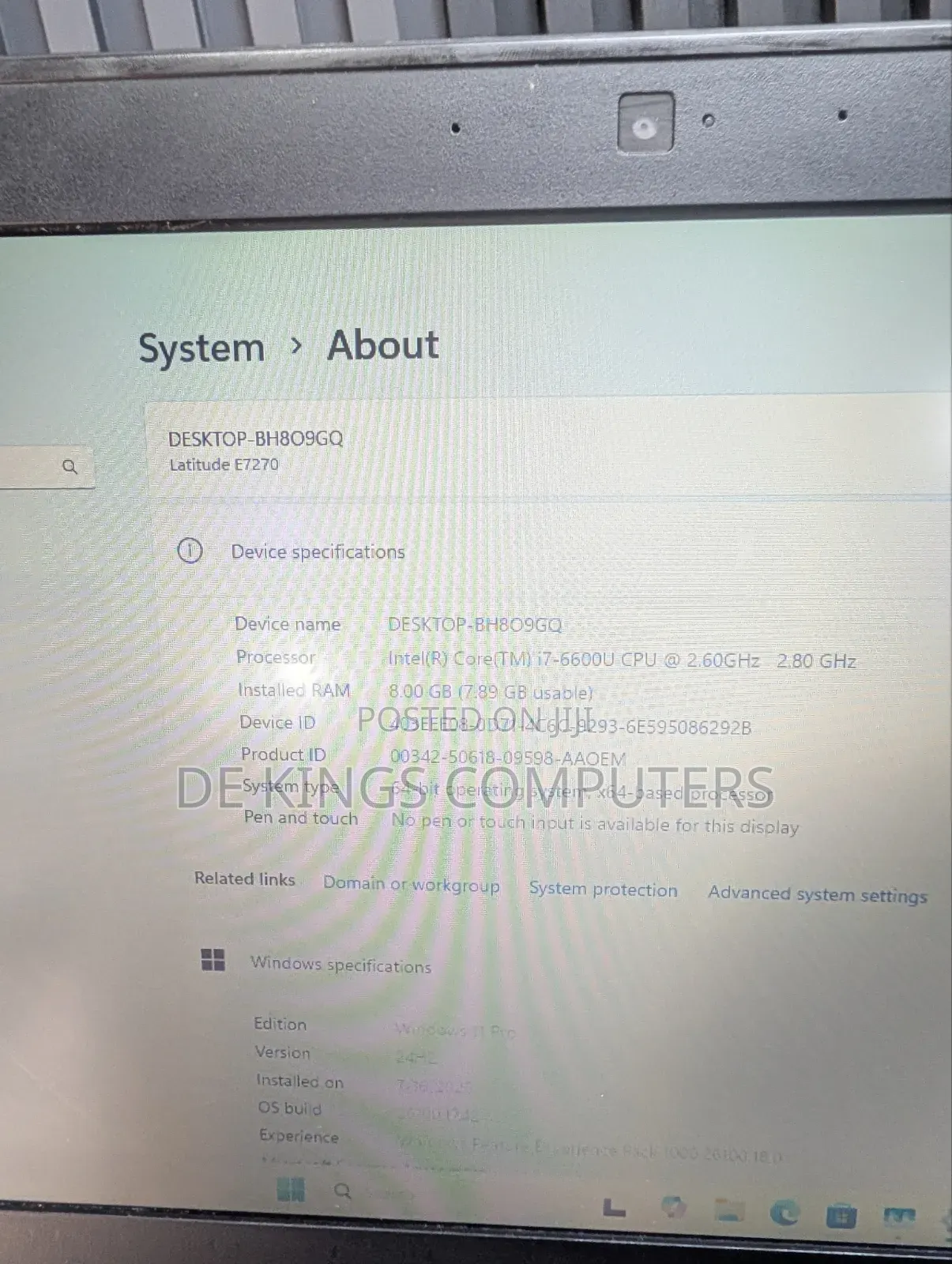 Laptop Dell Latitude E7270 8GB Intel Core i7 SSD 256GB