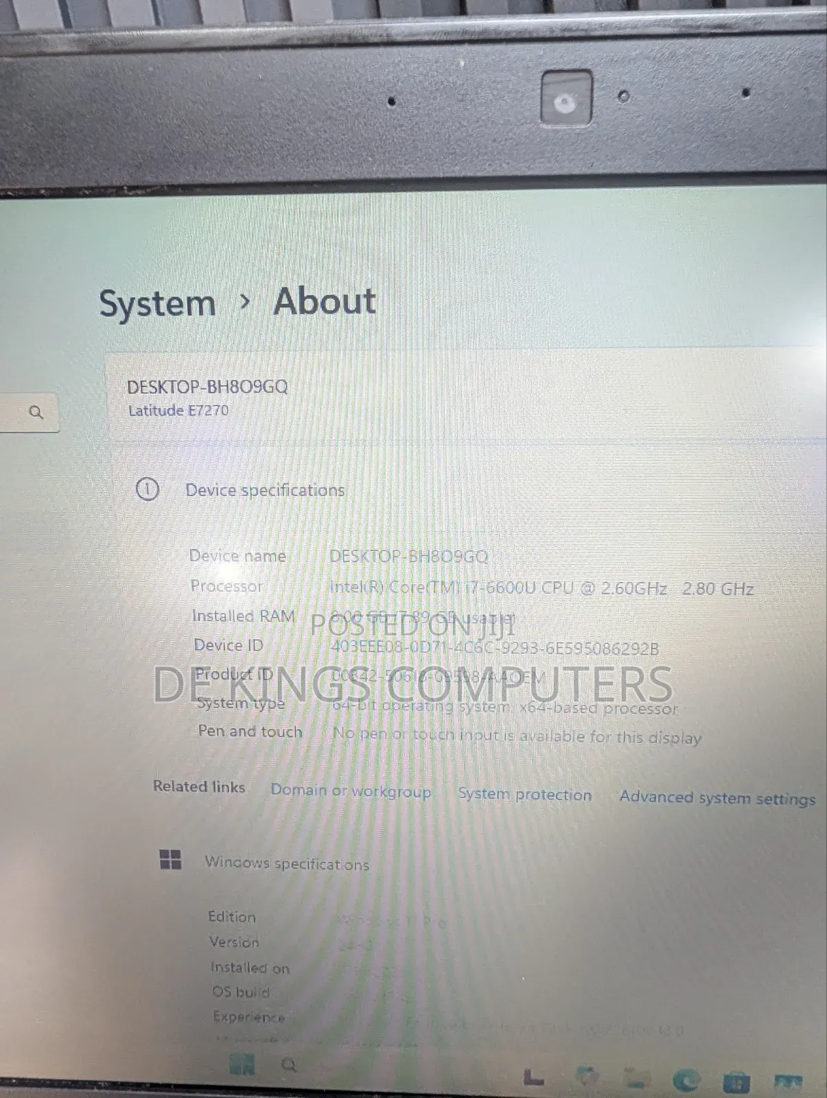 Laptop Dell Latitude E7270 8GB Intel Core i7 SSD 256GB