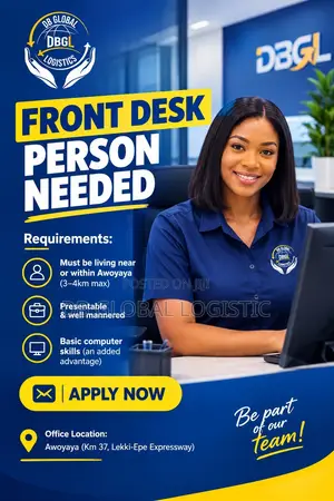 Receiptionist Needed Urgently