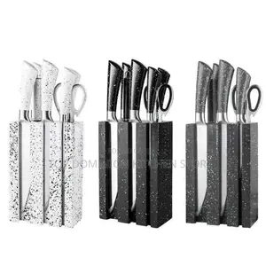 Stainless Steel Quality 8pcs Marble Kitchen Knife Set