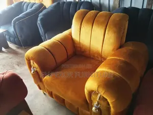 Luxury Single Chair - Velvet Fabric - Brand New