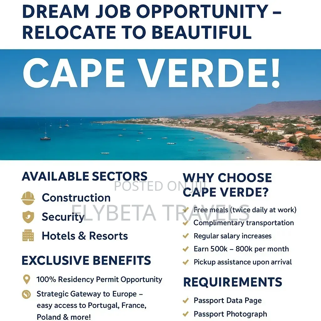 Cape Verde, Mauritius Visit to Work Package Available