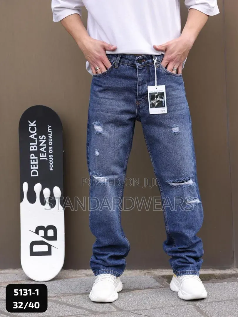 Distressed Denim Jeans