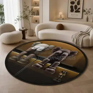 KAWS Companion Style Luxury Shaped Area Rug