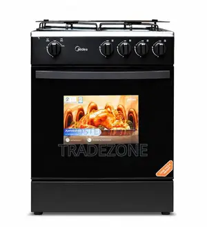 Midea 60x60 4 Burner Gas Cooker 6060-4g081-B Black