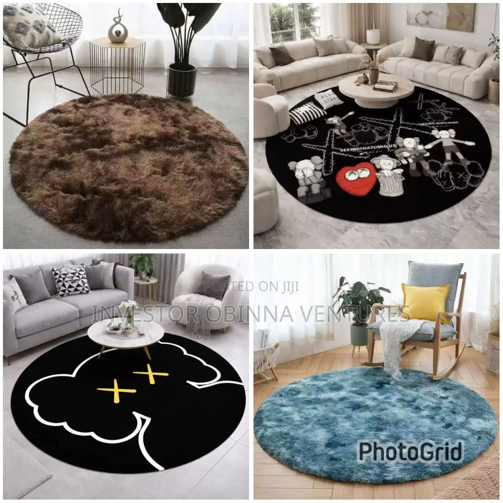 Fluffy Round Shaggy Area Rug