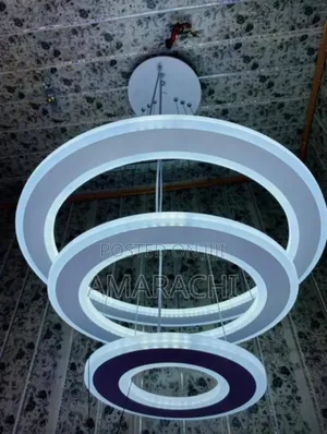Dropping White/Blue Ceiling Light