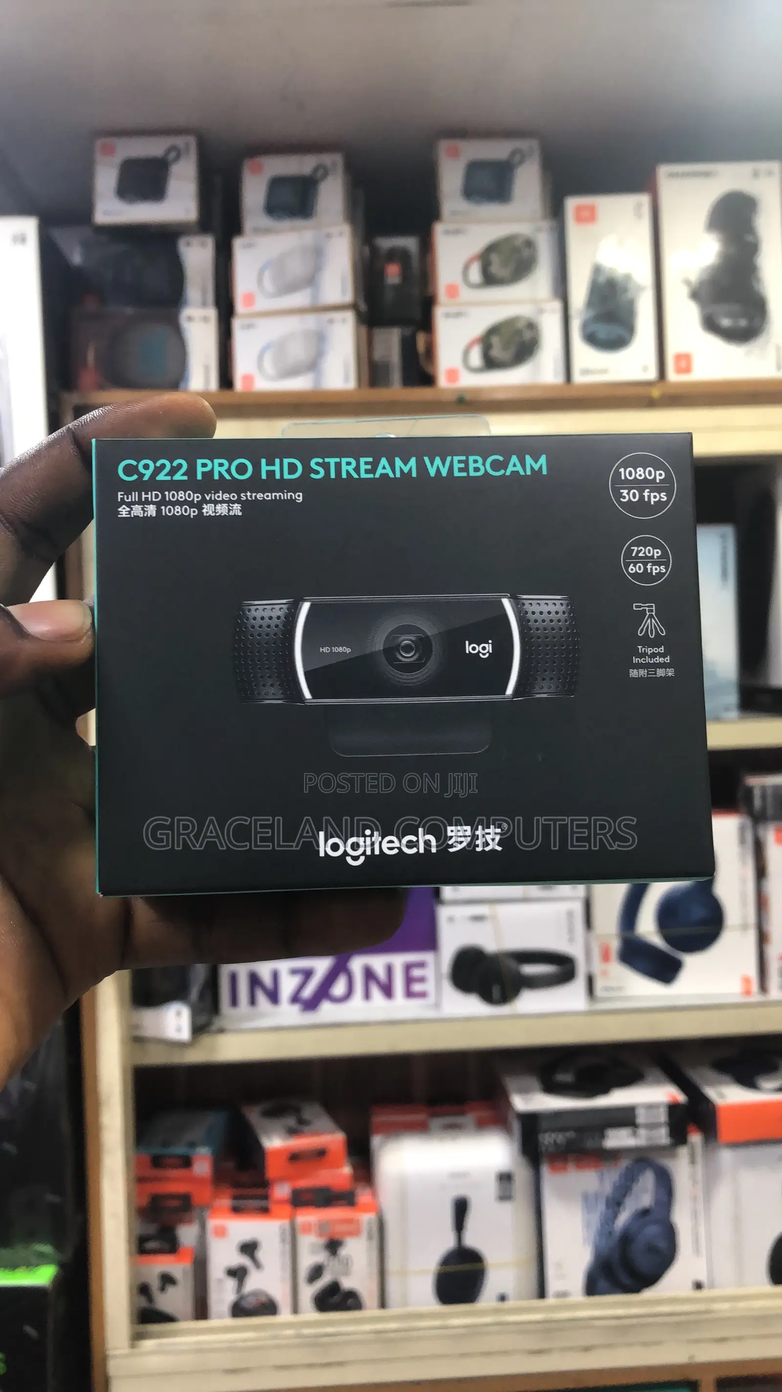 Logitech C922 Pro HD Stream Webcam / Suitable for Streaming and Office