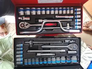 24 PCs 1/2-Inch Drive Metric Socket Wrench Set