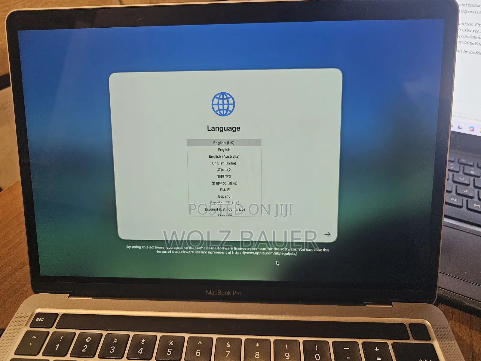 Laptop Apple MacBook Pro 2020 8GB Apple M1 SSD 256GB