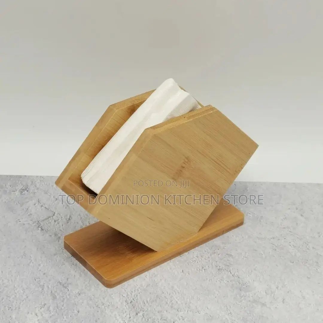 Bamboo Serviette Holder Stand