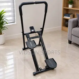 Foldable Stepper Exercise Machine With Handlebar Phone Holder