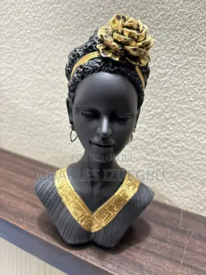 Detailed African Lady Figurine, Statue and House Decor