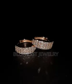 VVS Moissanite Hoop Earring (Rose Gold)