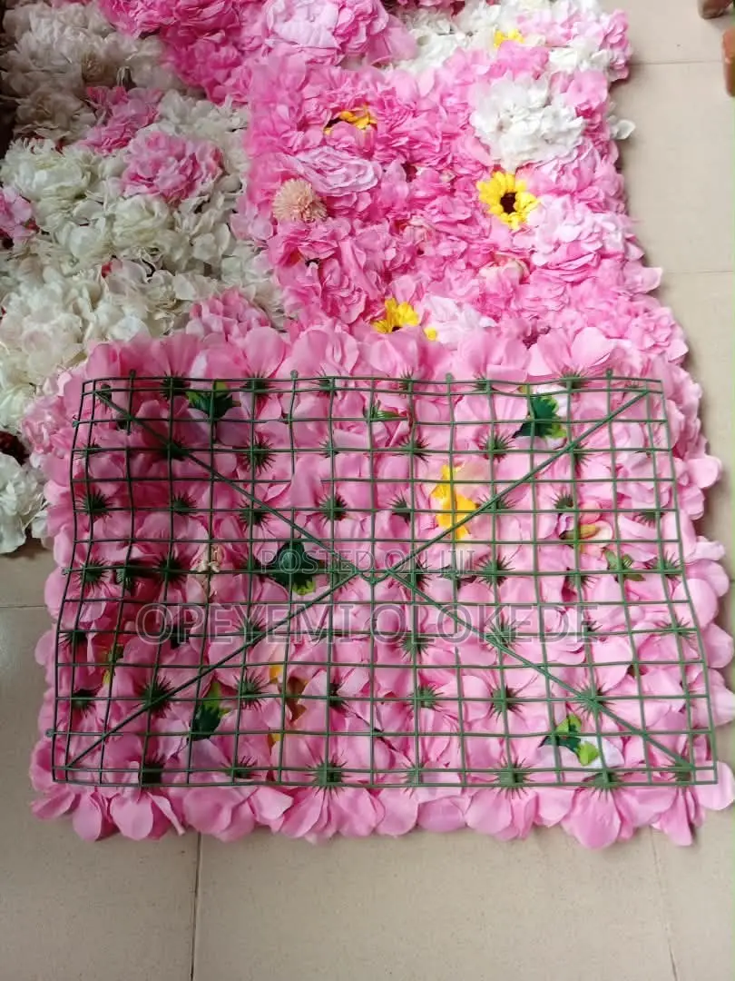 12 Artificial Flower Wall Mats