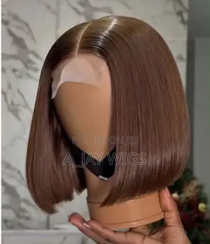 Bone Straight 4/4 Closure Wig 8 Inches