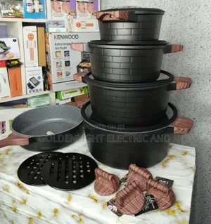 Black UCC LIFE 13-Piece Granite Non-Stick Cookware Set