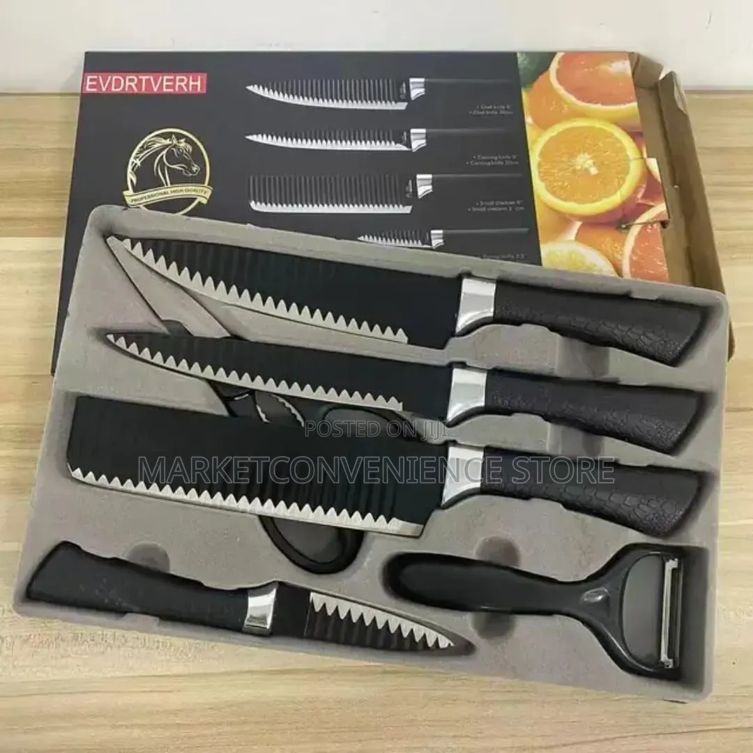 6pcs Wavy Knife Set