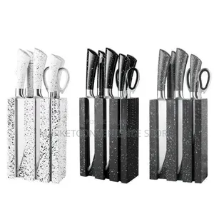 Stainless Steel Quality 8pcs Marble Kitchen Knife Set