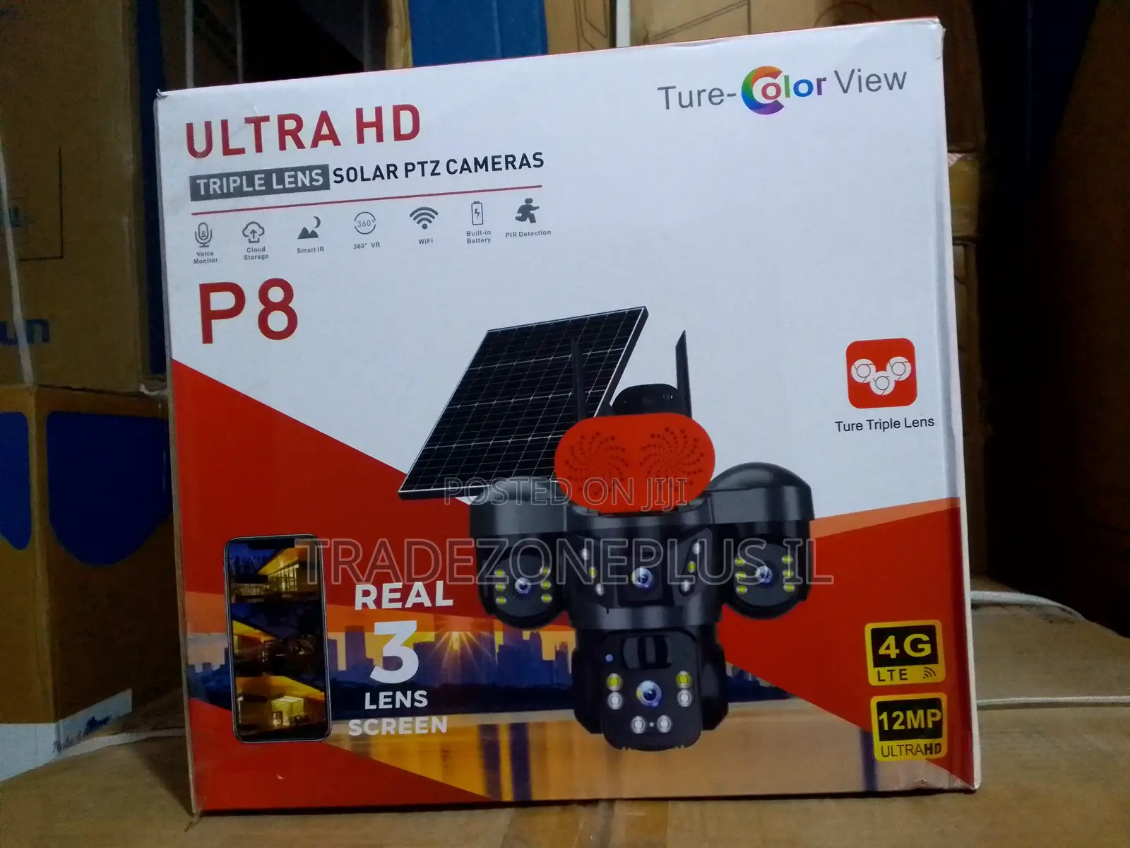 Triple Lens Smart Solar PTZ Security System