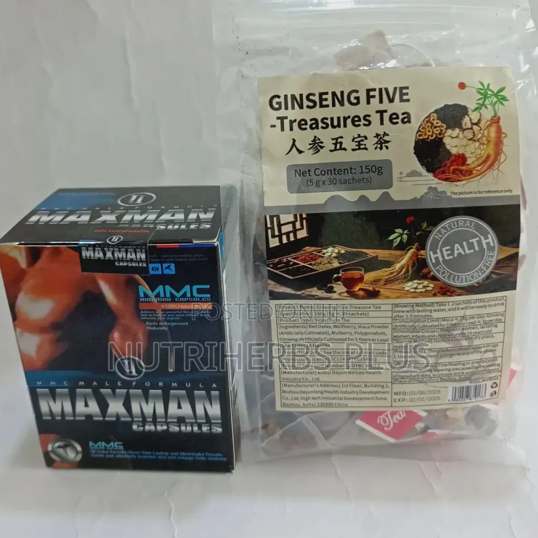 Ginseng Five Treasure Tea and Max-Man(improves Sexual Performance)