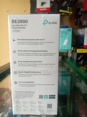 TP-Link BE3600 Dual Band Wi-Fi 7 Range Extender (RE225BE)
