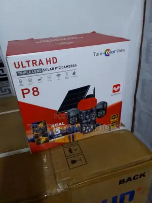 Triple Lens Outdoor Solar PTZ Surveillance Camera