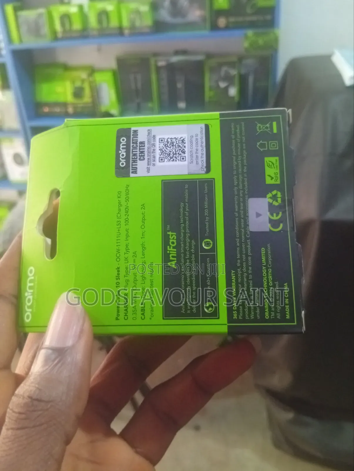 Oraimo Compact 10w Fast Charger