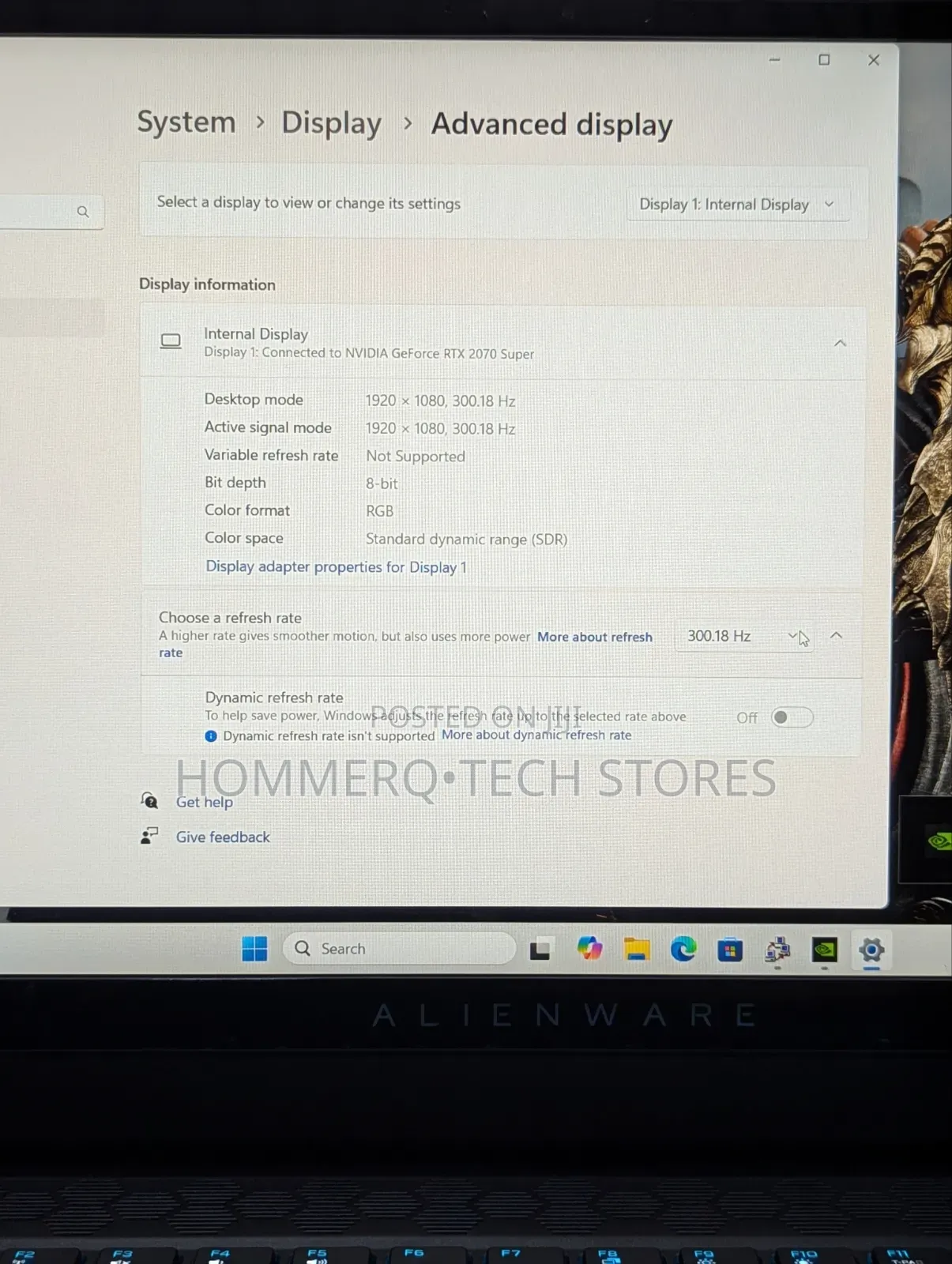 Laptop Alienware M15 r3 16GB Intel Core i7 SSD 512GB