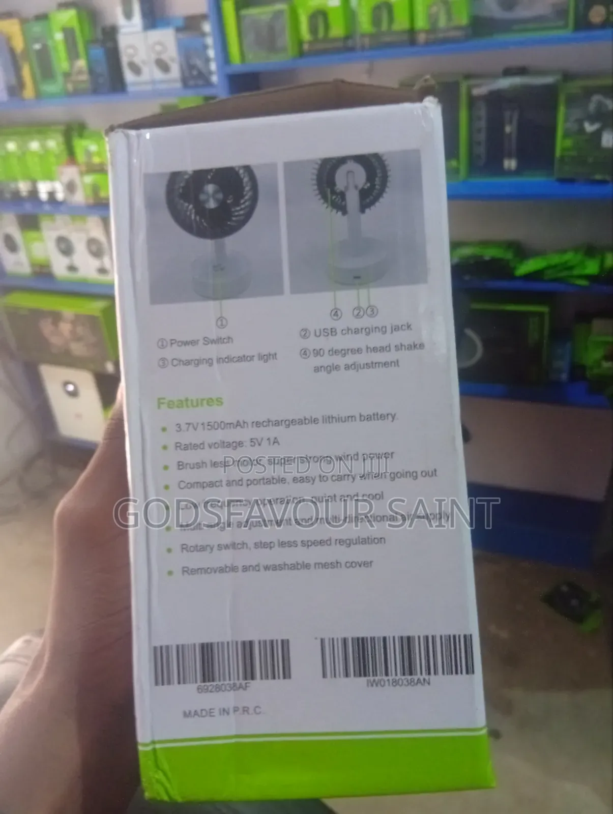 Iwin Rechargeable Fan
