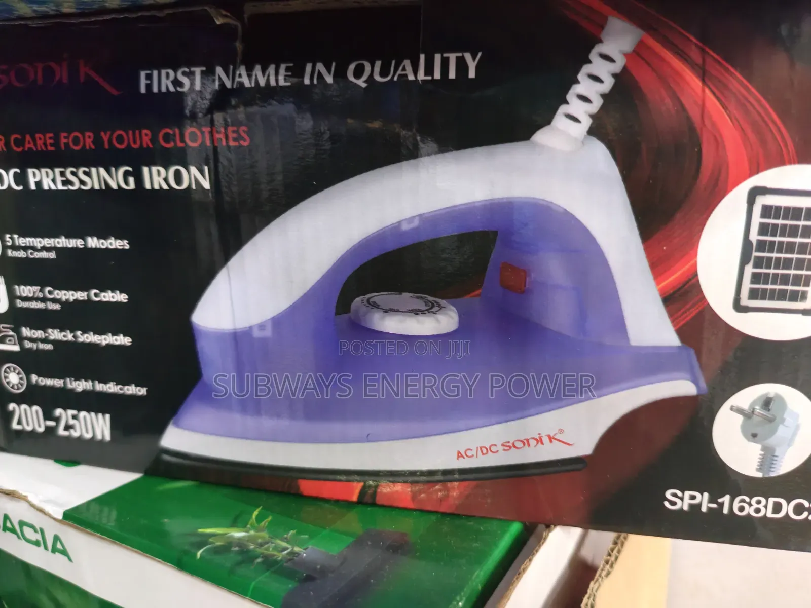 AC/DC Solar Pressing Iron