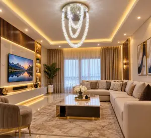 Size 600mm by H700mm Led Luxury Modern Sugar Crystal Chandelier Light