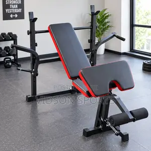 Multi-Function Weight Bench With Fixed Barbell Rack