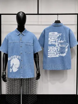 High Quality Short Sleeve Jeans Shirt Available