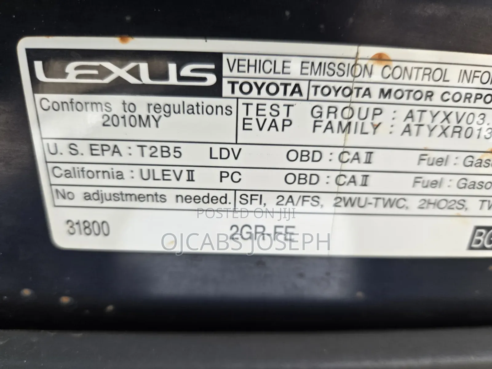 Lexus ES 350 2010 Blue