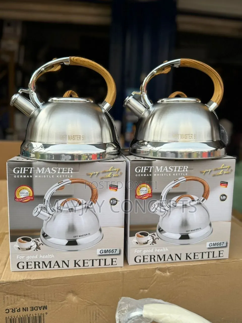 GIFT MASTER 5L German Stainless Steel Whistling Kettle–GM667