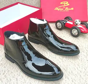 Stefano Barella Patent Leather Dress Boots