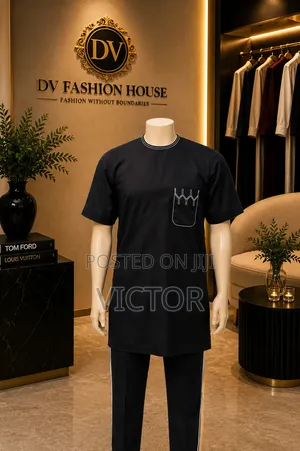 Men’s Black 2-Piece Casual Outfit Set – Stylish Comfortable